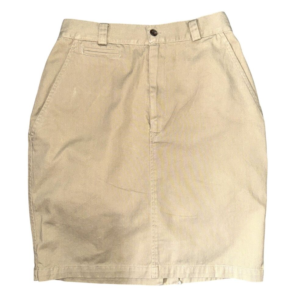 Vintage Women's Ralph Lauren Country Khaki Twill‎ Pencil Skirt Size 8